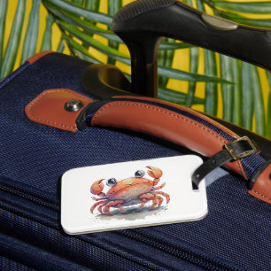 Tag-nummer för slaveri av cute Crab Bagagebricka