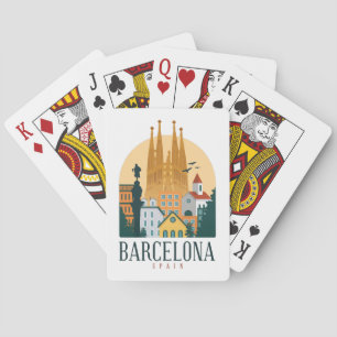 Tag-numret för Barcelona Spain Skyline Travel Lugg Casinokort