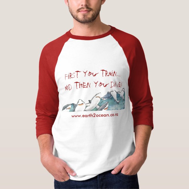 "Tåg- och dyk" utslagsplats Tee Shirt (Framsida)