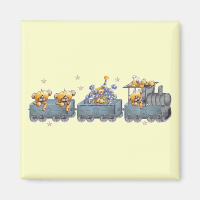 Tåg och Nallar Magnet (Framsidan)