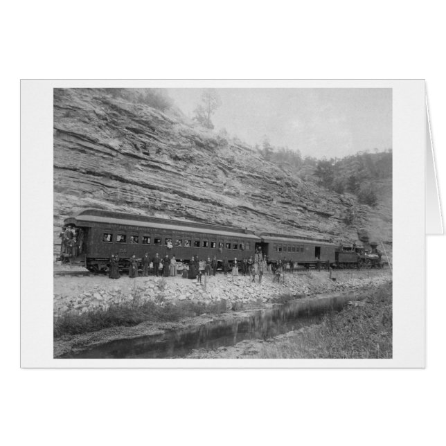 Tåg om Burlington och Missouri Hälsningskort (Framsidan Horizontal)