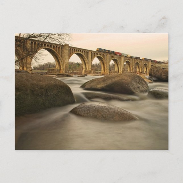 Tåg över James River Vykort (Framsida)