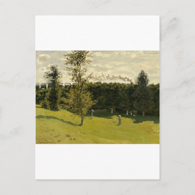 Tåg på landsbygden (1870) vykort (Framsida)