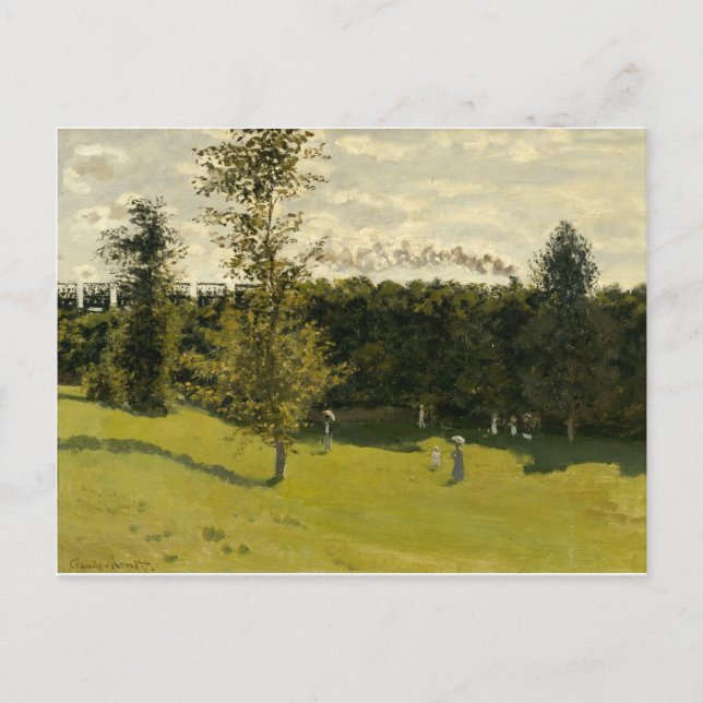 Tåg på landsbygden (1870) vykort (Framsida)