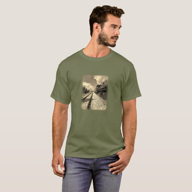 Tåg på rälsen t shirt (Hel framsida)