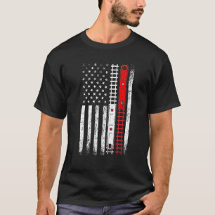 Tåg på rälsförlaga rails american flagga rai t shirt