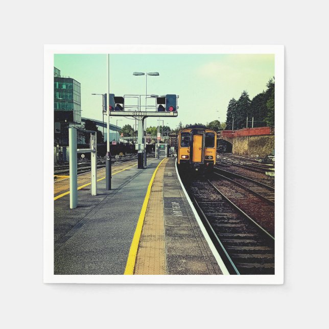 Tåg på spåren pappersservett (Framsidan)