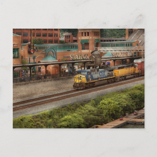 Tåg - Pittsburg, PA - Station Vykort (Framsida)