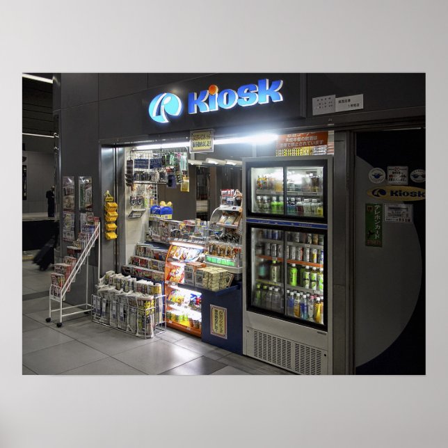 TÅG PLATFROM KIOSK - JAPAN POSTER (Framsidan)