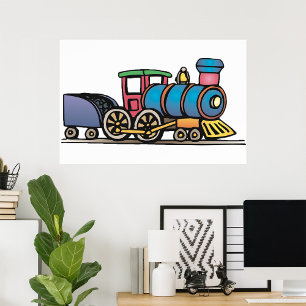 Tåg Pulling Coal Poster