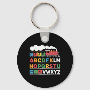 Tåg Railroad Älskare Abc Alphabet A-z Abcs Kinderg Nyckelring
