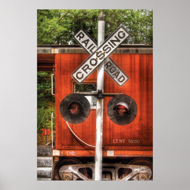 Tåg - RailRoad Crossing Poster (Framsidan)