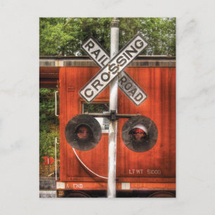 Tåg - RailRoad Crossing Vykort