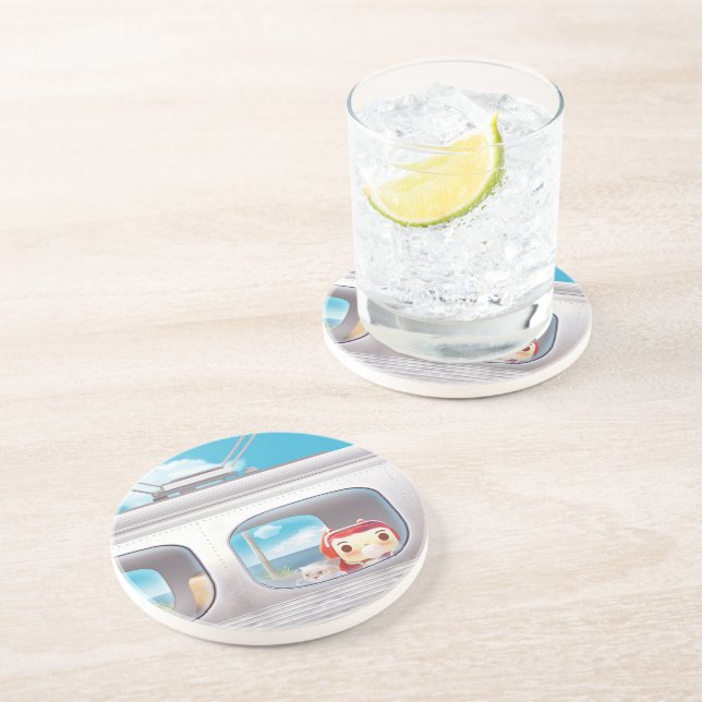 Tåg Resa med Kat Underlägg (Sidan)