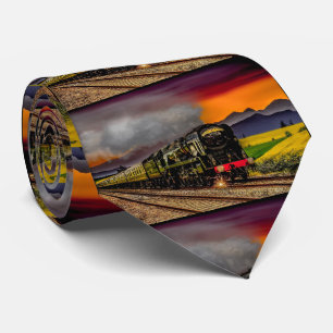 Tåg Scene Necktie Slips