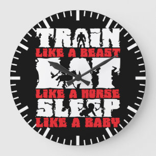 Tåg som en Beast - Gym och Fitness Motivation Stor Klocka