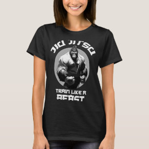 Tåg som en Beast Jiu Jitsu BJJ Grappling Gorilla T Shirt