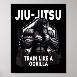 Tåg som Gorilla Jiu Jitsu Poster