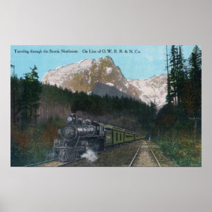 Tåg som reser till och med northwesten poster