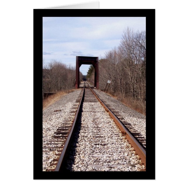 Tåg-spår Hälsningskort (Framsidan)