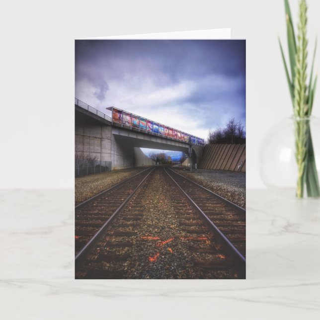 Tåg-spår i Seattle Kort (Framsida)