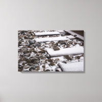 Tåg-spår i Snö (Canvas)