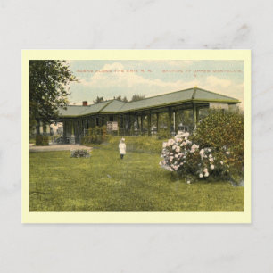 Tåg Station, Upper Montclair, New jersey Vintagen Vykort