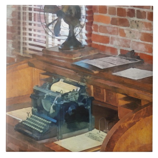 Tåg - Stationsmästarens kontor Kakelplatta (Framsidan)