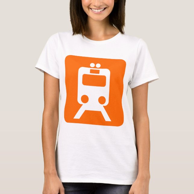 Tåg-tecken - Orange T-shirt (Framsida)