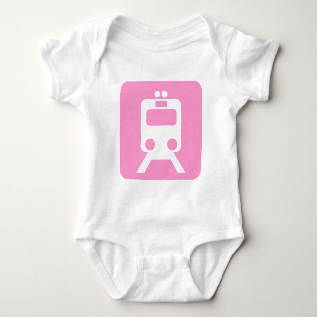 Tåg-tecken - Rosa Tee Shirt (Framsida)