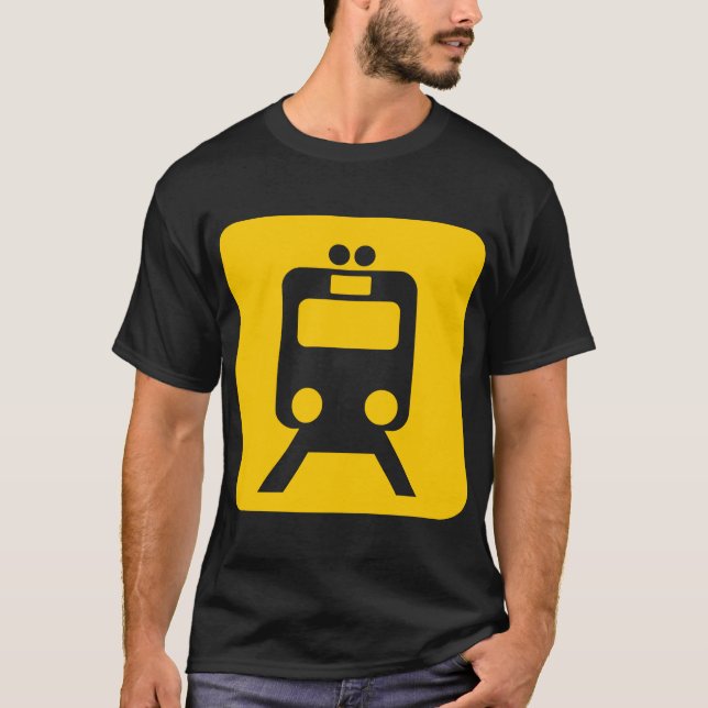 Tåg-tecken - tee shirt (Framsida)