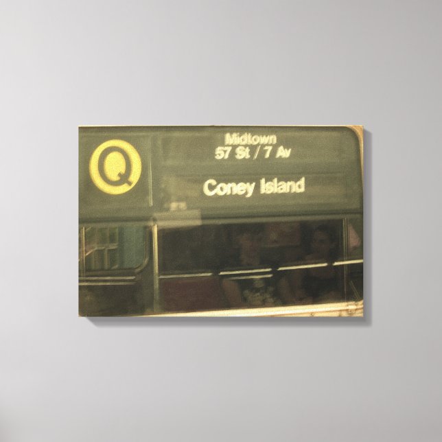 Tåg till ön Coney Canvastryck (Framsida)