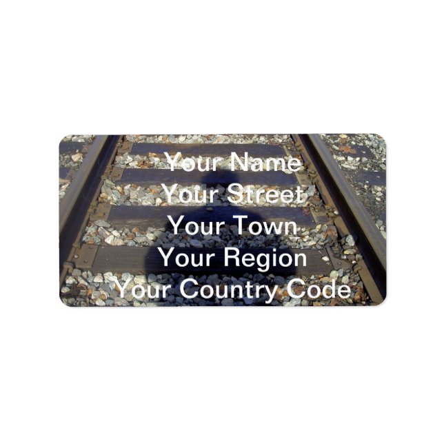 Tåg Track Shadow Adressetikett (Framsidan)