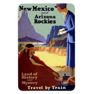 Tåg Travel New mexico Arizona Helgdag Magnet