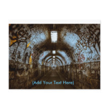 Tåg-tunneln med Graffiti-vykort