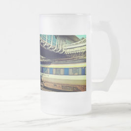 Tåg under bron, Sheffield Frostat Ölglas