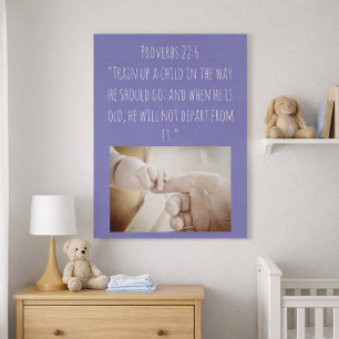 Tåg upp en Poster av en underordnad bibelcitat