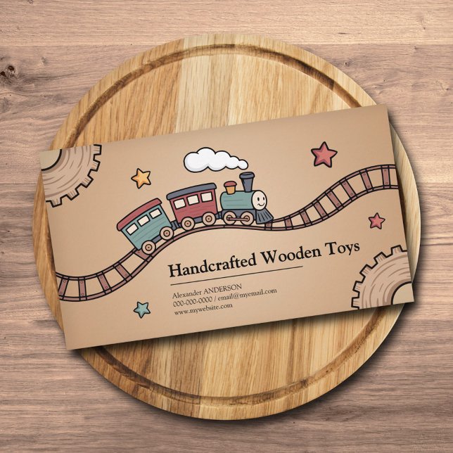 Tåg Visitkort (Wooden Train Business Card)