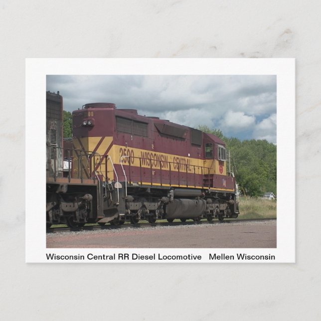 Tåg-vykort. Vykort (Framsida)