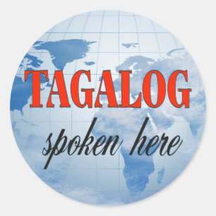 Tagalog som talas här i grumlig jord runt klistermärke