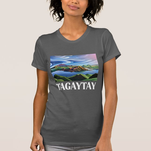 Tagaytay och Taal Volcano T Shirt (Framsida)