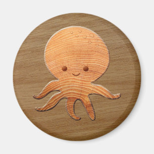 Tågbläck i Tecknaden med utskrift av faux Wood Magnet