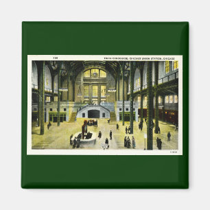 TågConcourse, Chicago facklig stationvintage Magnet