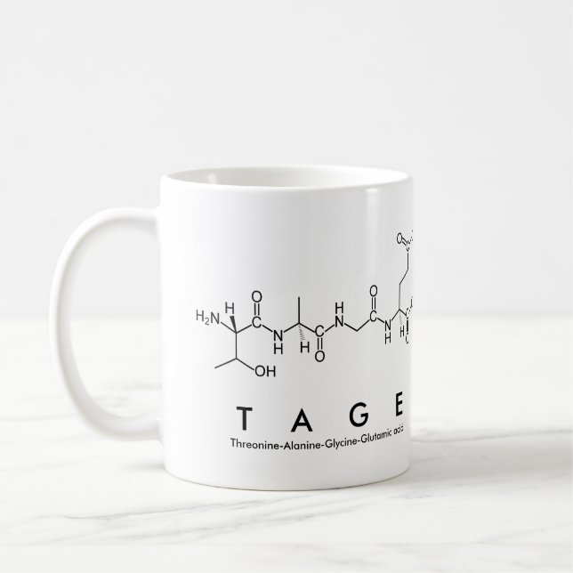 Tage peptide namn mugg (Vänster)