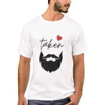 Tagen Skägg Rolig Alla Hjärtans Dag T-Shirt