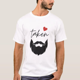 Tagen Skägg Rolig Alla Hjärtans Dag T-Shirt
