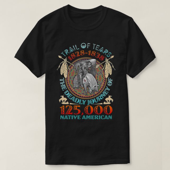 Tåget Tårar 1828 1838 Deadly Journey T Shirt (Design framsida)