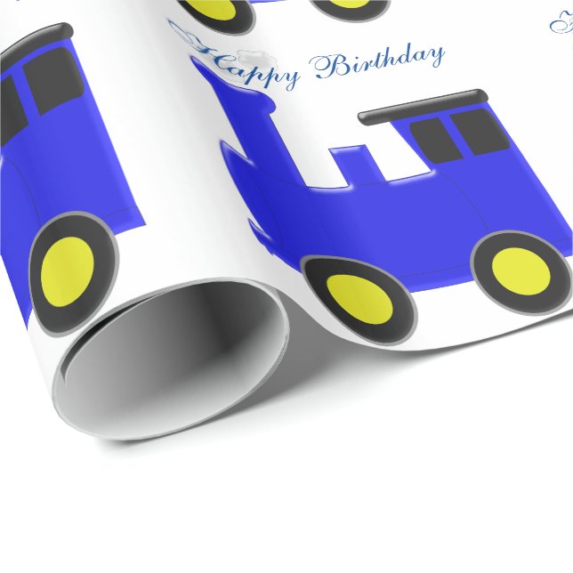 Tågfödelsedag Presentpapper (Rullad Hörn)
