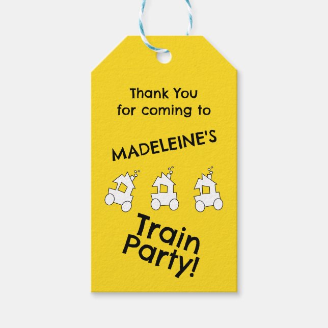 Tågfödelsedagsfest Presentetikett (Framsidan)