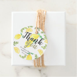 Tagg för tipshjälp för citronbabydusch gåvor etiketter